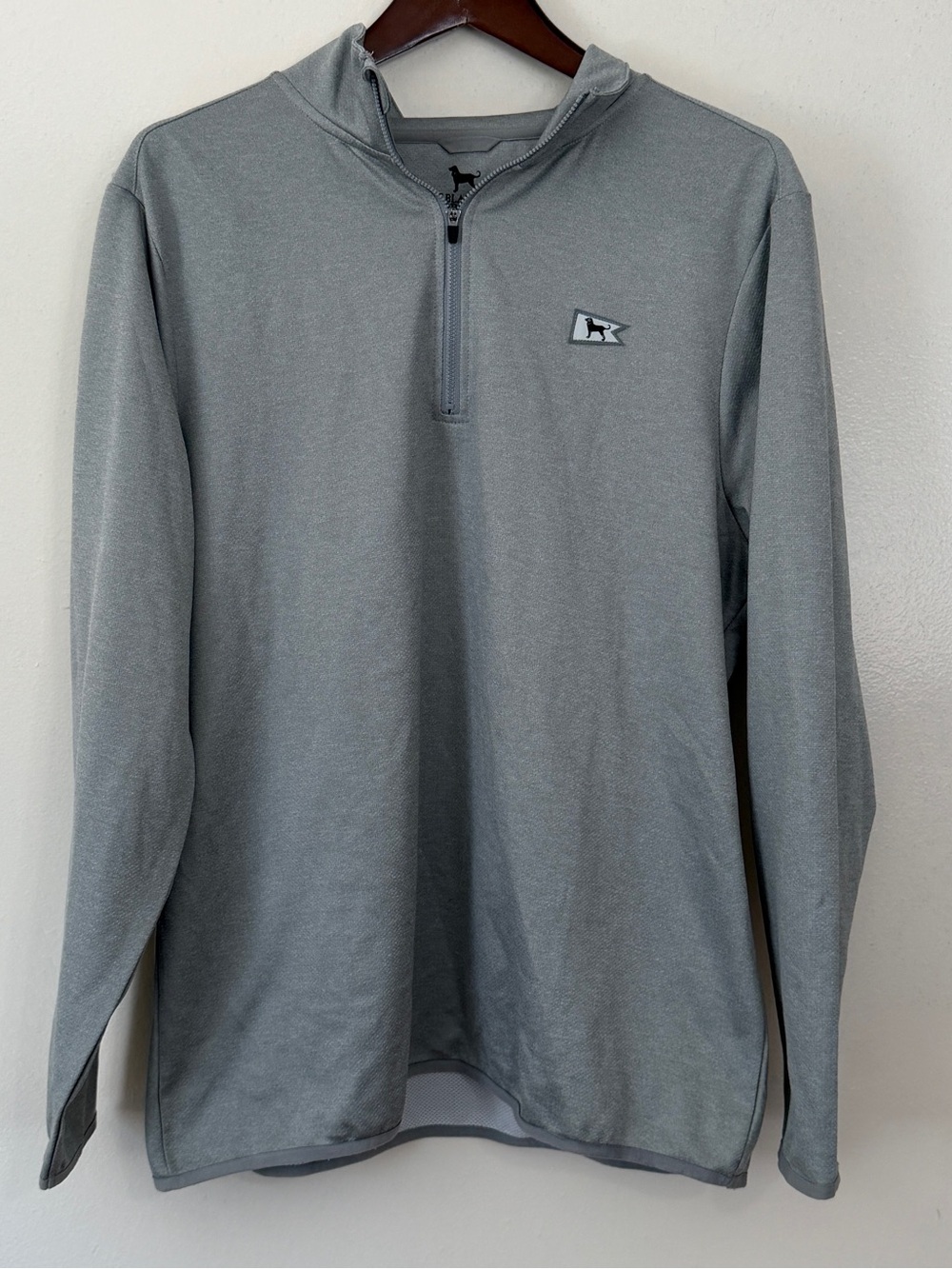 The Black Dog Men's Light Gray Quarter-Zip Pullover
